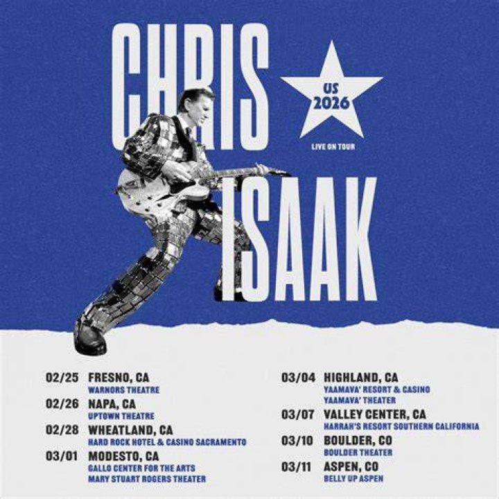 Chris Isaak Cancels Tour Due to Illness Entertainment Tonight