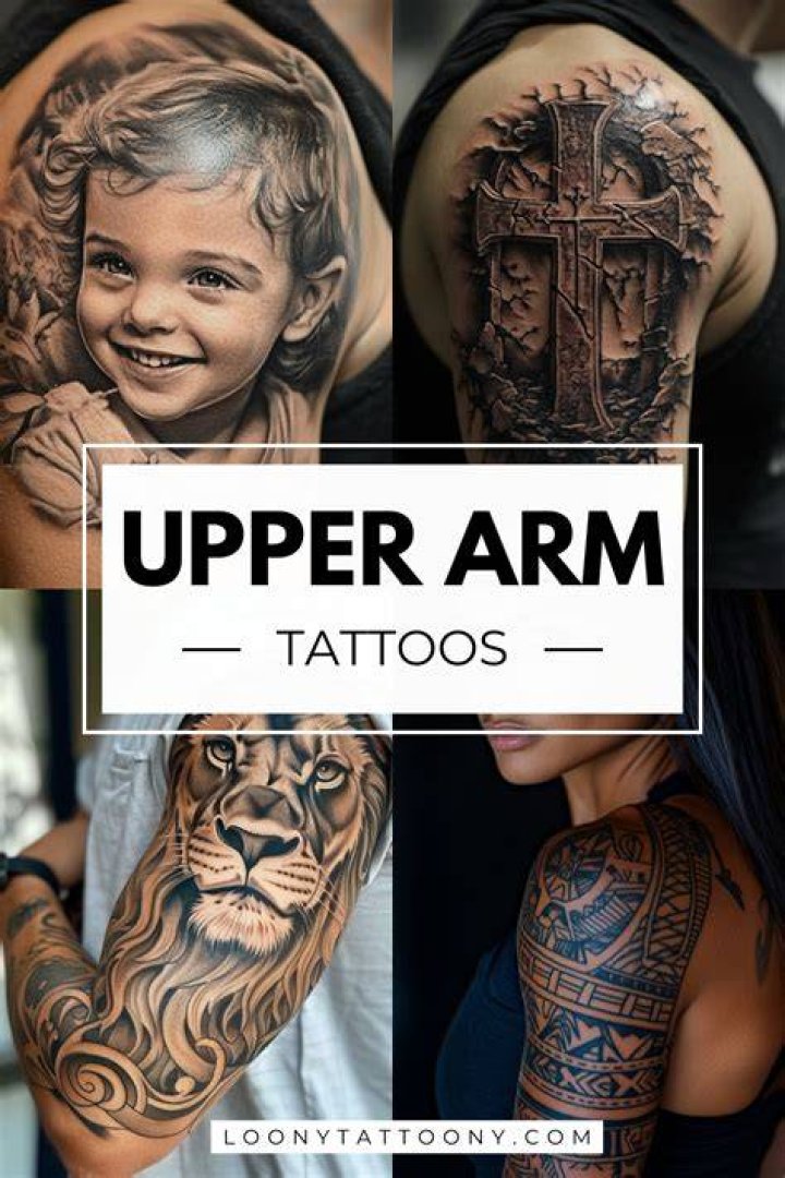 Unique shoulder/upper arm tattoo. I love the dangly bits, would like it
